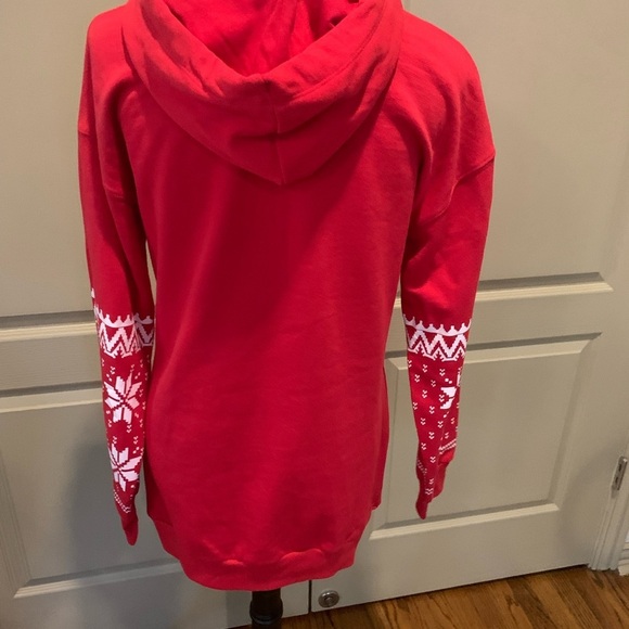 NWOT Coca Cola Hooded Drawstring Sweatshirt Dress XS - Picture 4 of 7